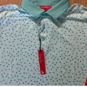 Aqua Patterned Polo Shirt